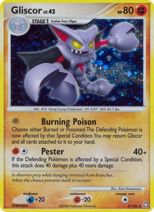 Gliscor 5/146, Legends Awakened English Non Holo, card art reference