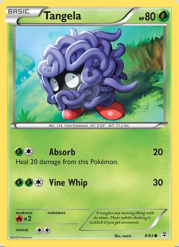 Tangela 8/83, Generations English Holofoil "Toys R Us" stamp, card art reference