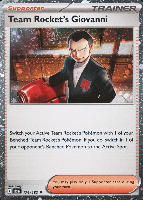 Team Rocket's Giovanni 174/182, Destined Rivals English Cosmos Holo, image provided by the catalog owner