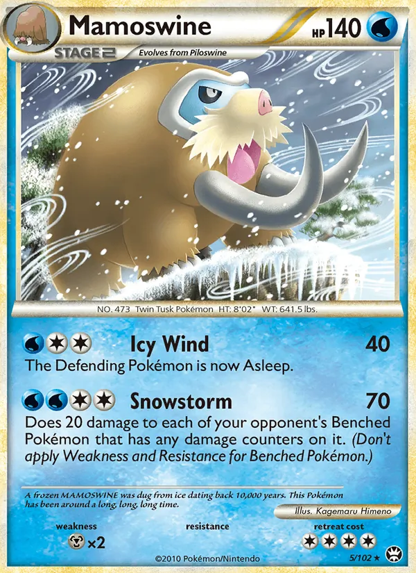 Mamoswine 5/102, Triumphant English Cracked Ice Holofoil, card art reference
