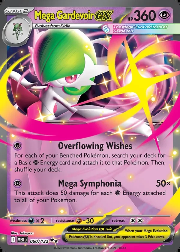 Mega Gardevoir 060/132, Mega Evolution English Print with "Play! Pokémon" stamp, card art reference
