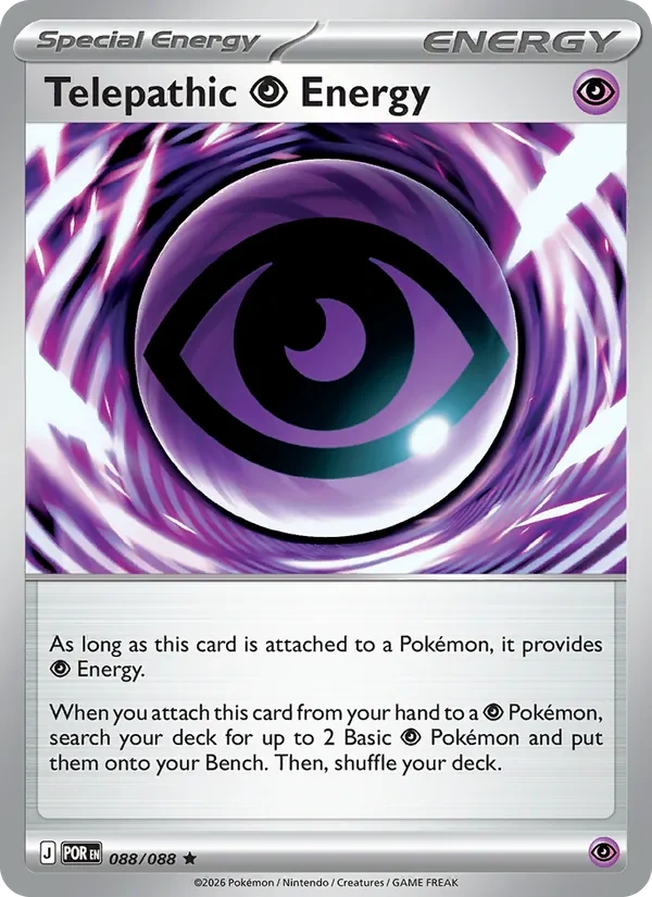 Telepathic Energy 088/088, Perfect Order English Non Holo, card art reference