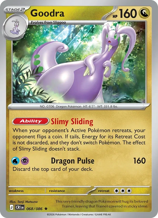 Goodra 068/086, Chaos Rising English Non Holo, card art reference