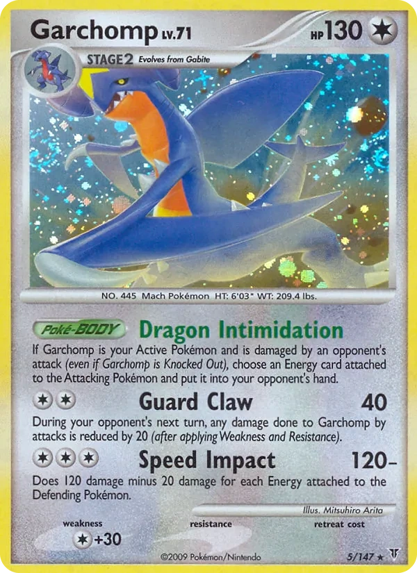 Garchomp 5/147, Supreme Victors English Cracked Ice Holofoil, card art reference