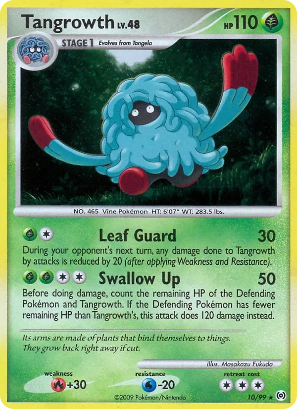 Tangrowth 10/99, Arceus English Non Holo, card art reference