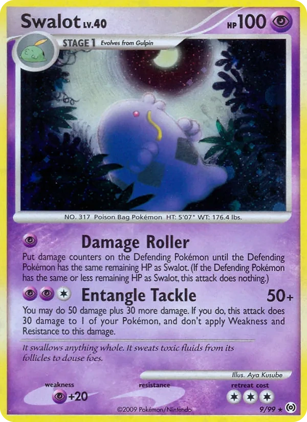 Swalot 9/99, Arceus English Non Holo, card art reference