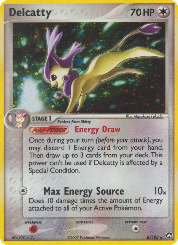 Delcatty 8/108, EX Power Keepers English Non Holo, card art reference