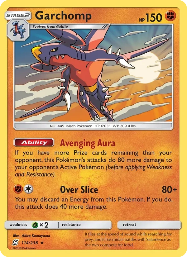 Garchomp 114/236, Unified Minds English Non Holo, card art reference