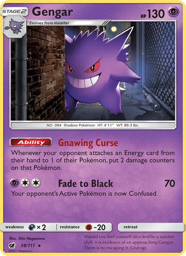 Gengar 038/111, Crimson Invasion English Non Holo, card art reference