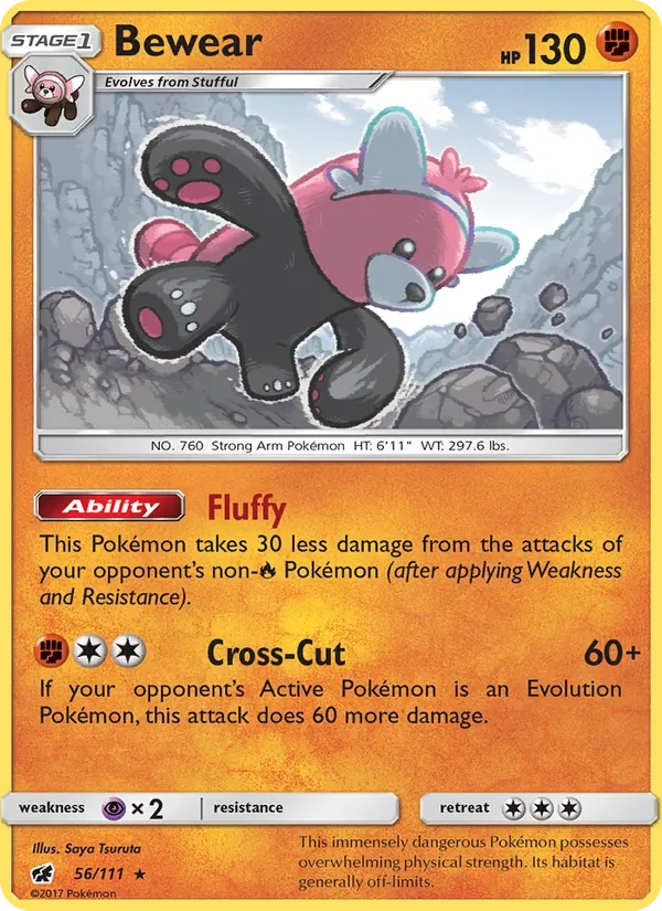 Bewear 056/111, Crimson Invasion English Non Holo, card art reference