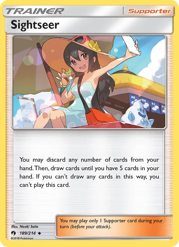 Sightseer 189a/214, Lost Thunder English Yellow A Alternate art, card art reference