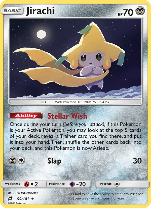 Jirachi 099/181, Team Up English Non Holo, card art reference