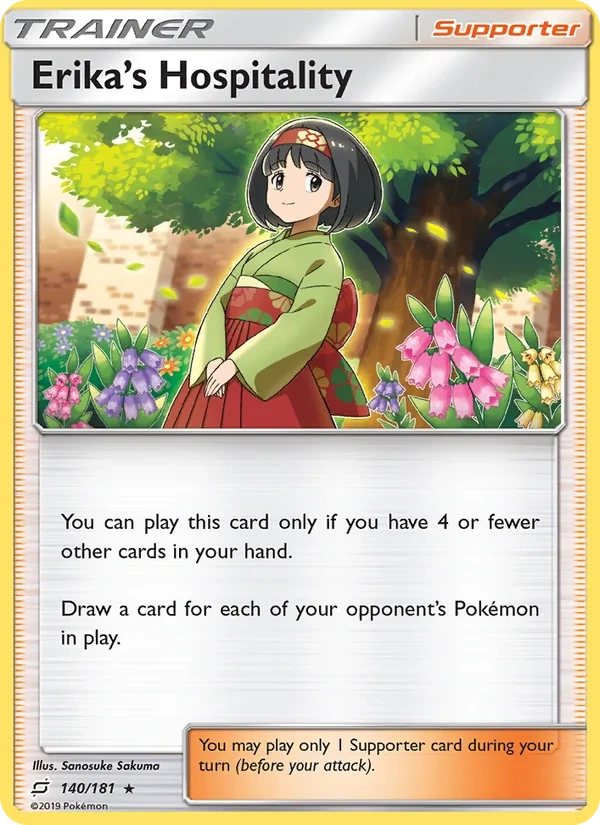 Erika's Hospitality 140/181, Team Up English Non Holo, card art reference