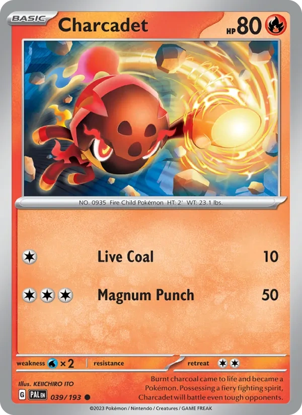 Charcadet 039/193, Paldea Evolved English "56" Armarouge Deck stamp print, card art reference