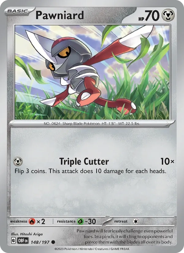Pawniard 148/197, Obsidian Flames English Cosmos Holofoil, card art reference