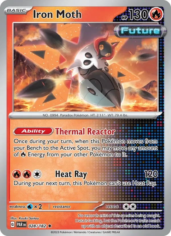 Iron Moth 028/182, Paradox Rift English Non Holo, card art reference