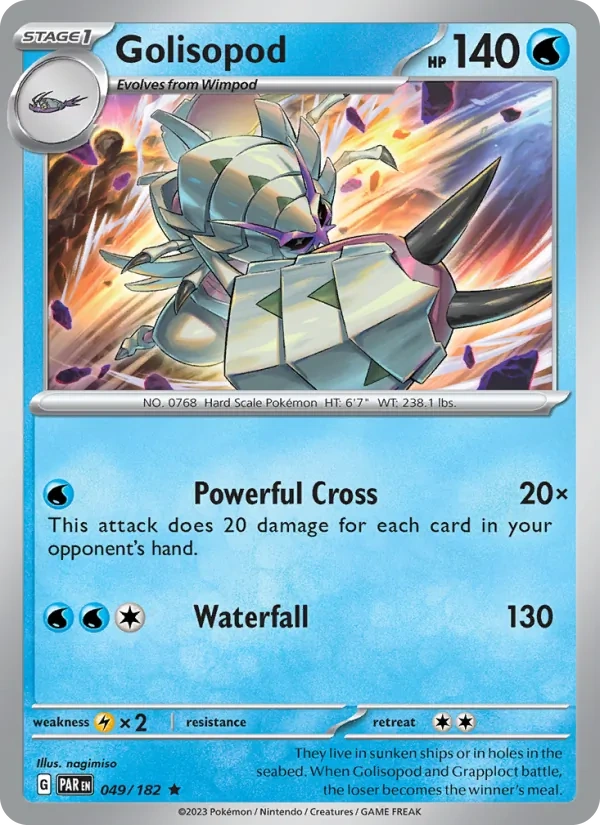 Golisopod 049/182, Paradox Rift English Non Holo, card art reference