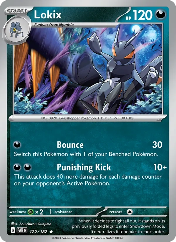 Lokix 122/182, Paradox Rift English Cosmos Holofoil, card art reference