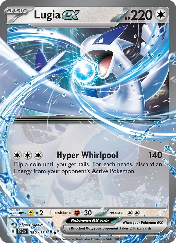 Lugia ex 082/131, Prismatic Evolutions English Stamped "Prismatic Evolutions" print, card art reference