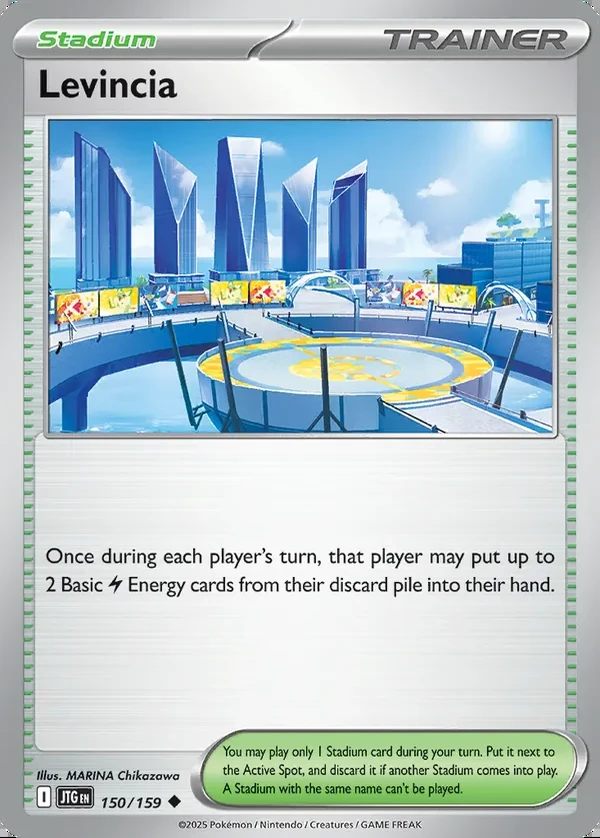 Levincia 150/159, Journey Together English Print with "Play! Pokémon" stamp, card art reference