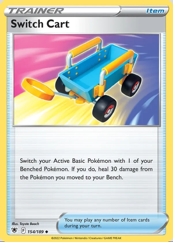 Switch Cart 154/189, Astral Radiance English Print with "Play! Pokémon" stamp, card art reference