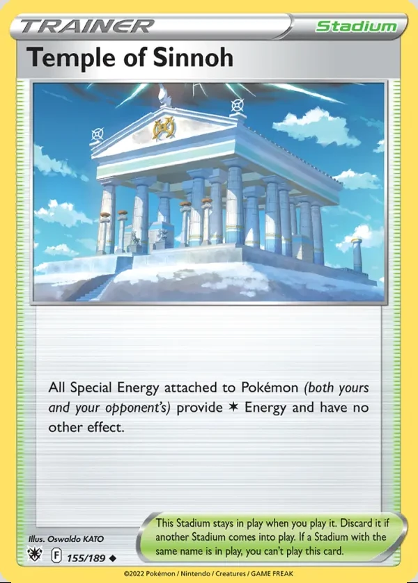 Temple of Sinnoh 155/189, Astral Radiance English Print with "Play! Pokémon" stamp, card art reference