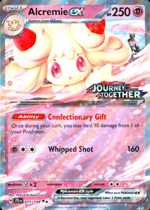 Alcremie ex 075/159, Stamped "Journey Together" print, owner-provided image