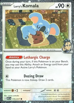 Larry's Komala 175/217, Cosmos Holofoil, card art reference