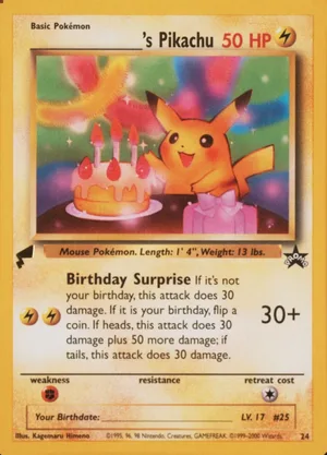 Birthday Pikachu World Collection PSA reference placeholder