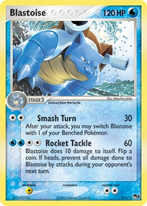 Blastoise 1, Cosmos Holo, Bulbapedia reference scan