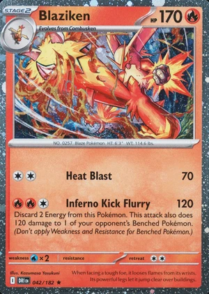 Blaziken 042/182, Cosmos Holofoil, owner-provided image