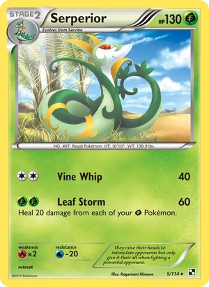 Serperior 5/114, Non Holo, card art reference
