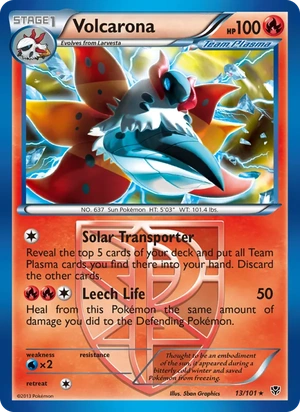 Volcarona 13/101, Cracked Ice Holofoil, card art reference