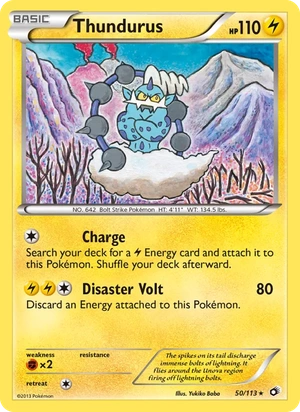 Thundurus 50/113, Non Holo, card art reference