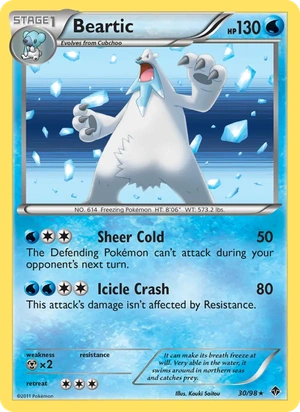 Beartic 30/98, Cracked Ice Holofoil, card art reference