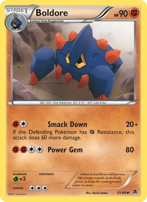 Boldore 51/98, Cracked Ice Holofoil, card art reference