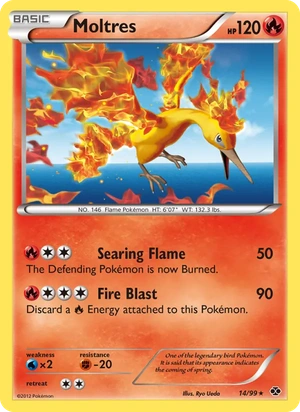 Moltres 14/99, Pixel Cosmos Holofoil, card art reference