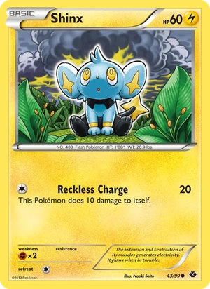 Shinx 43/99, Cracked Ice Holofoil, card art reference