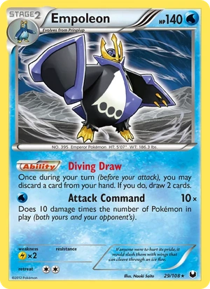 Empoleon 29/108, Non Holo, card art reference