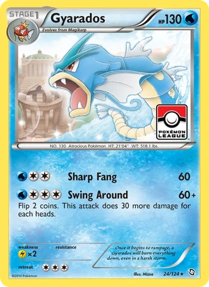 Gyarados 24/124, Cosmos Holofoil, card art reference
