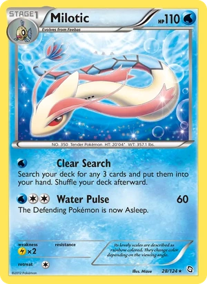 Milotic 28/124, Non Holo, card art reference