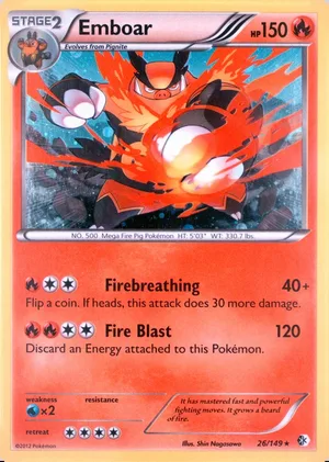 Emboar 026/149, Boundaries Crossed English Cosmos Holofoil, image provided by the catalog owner