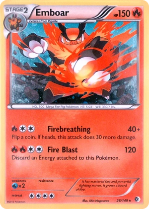 Emboar 026/149, Boundaries Crossed English Cosmos Holofoil, image provided by the catalog owner