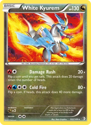 White Kyurem 102/149, Cracked Ice Holofoil, card art reference