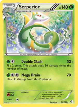 Serperior 13/149, Cosmos Holofoil, card art reference