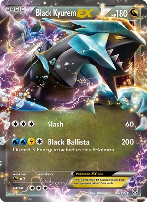 Black Kyurem-EX 95/135, Sheen Holofoil, card art reference