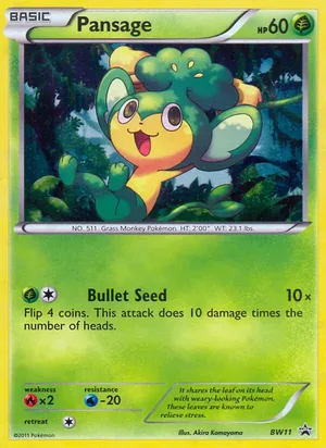 Pansage #BW11, BW Black Star Holo, TCGdex reference