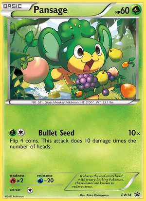 Pansage #BW14, BW Black Star Non Holo, TCGdex reference