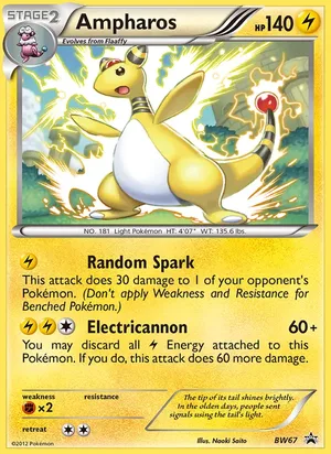 Ampharos #BW67, BW Black Star Cosmos Holo, TCGdex reference