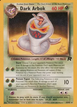 Dark Arbok Gold W stamp PSA reference placeholder